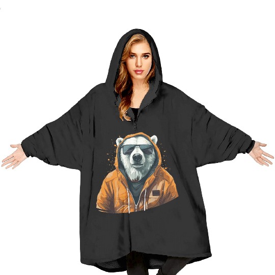Street Style Polar Bear | Polar Bear Lovers Blanket Hoodies
