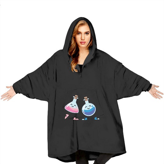 Chemical Reaction At First Sight Blanket Hoodies