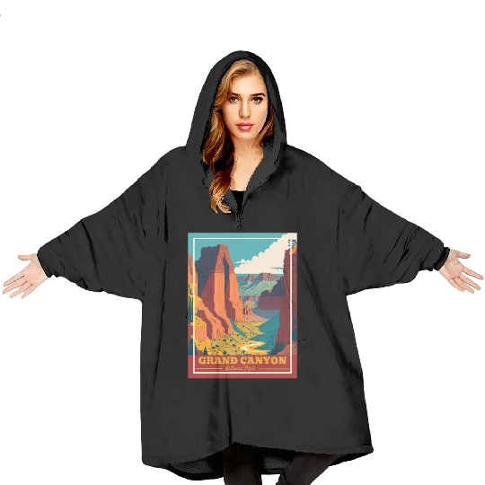 Grand Canyon National Park Arizonna Vintage Blanket Hoodies
