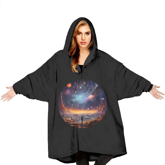 Galactic Splendor: Embrace the Marvels of Cosmos Blanket Hoodies
