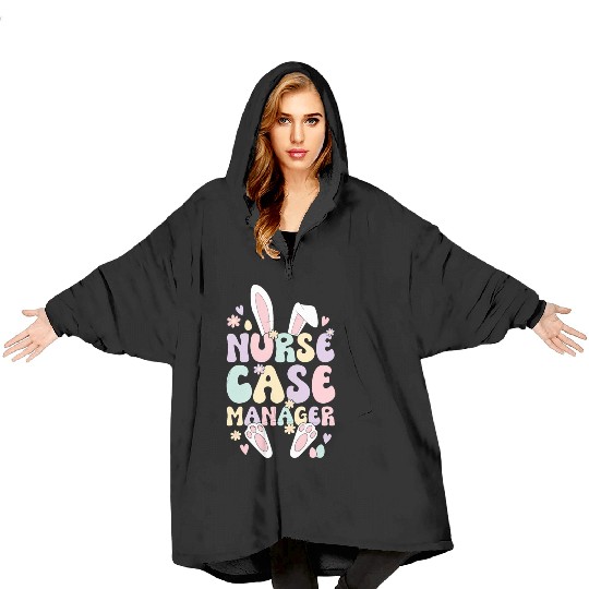 Nurse Case Ager Easter Bunny Case Aget Easter Blanket Hoodies