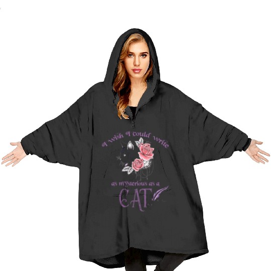 Mysterious Cat Edgar Allan Poe Blanket Hoodies
