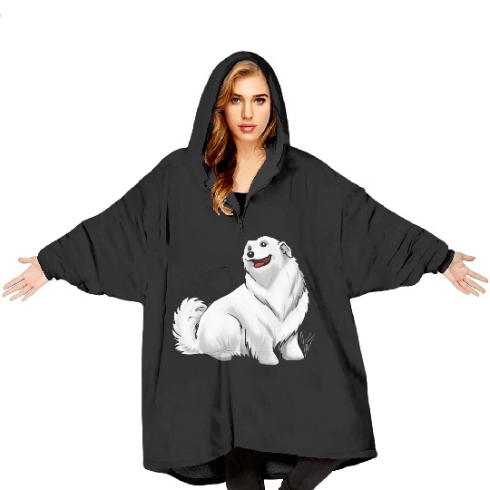 Dog Great Pyrenees White Blanket Hoodies