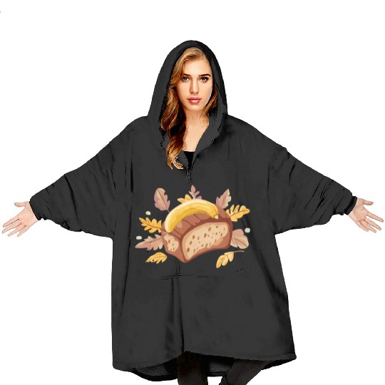 Autumn banana bread treat Blanket Hoodies