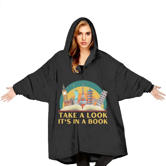 Take A Look It s In A Book Rainbow Book Lover Blanket Hoodies