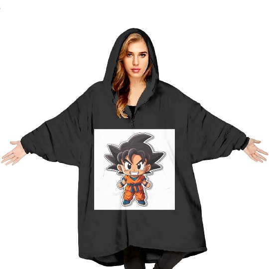 Goku Sticker Happy Bold Colors art toy style Blanket Hoodies