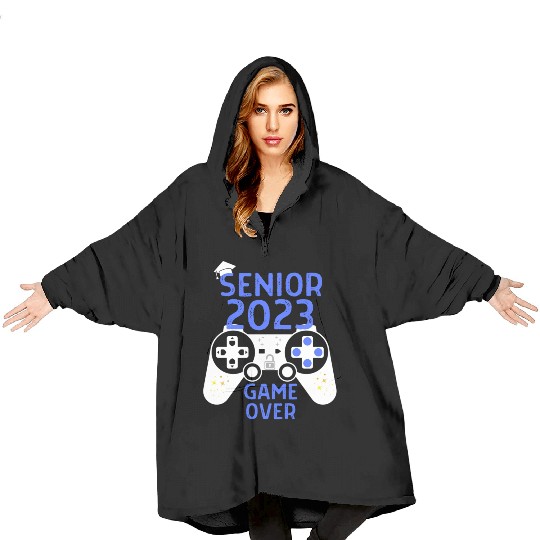 Class Of 2023 Senior Video Game Over School Gamer Blanket Hoodies