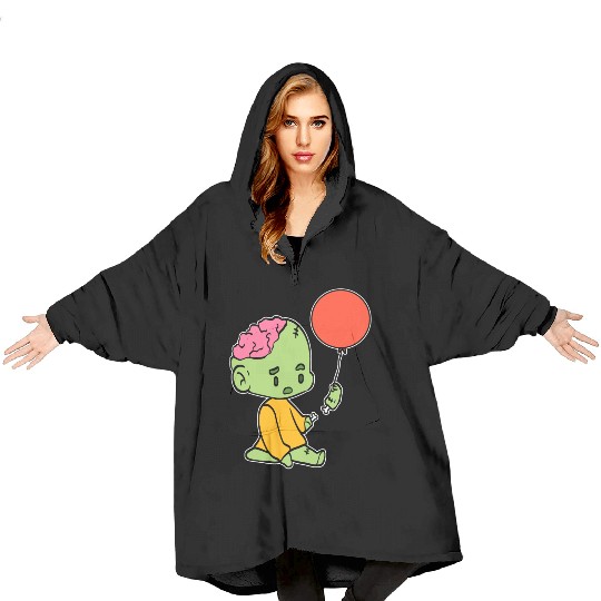 Zombie Child Balloon Seller Gift Blanket Hoodies