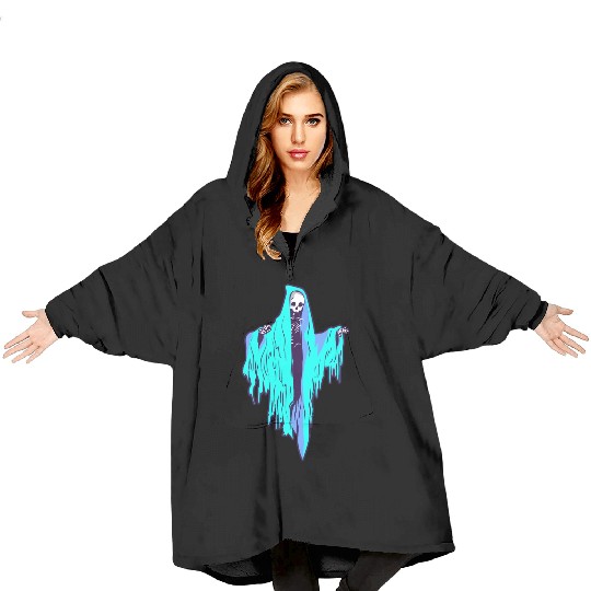 Horror Ghost Skeleton design Blanket Hoodies