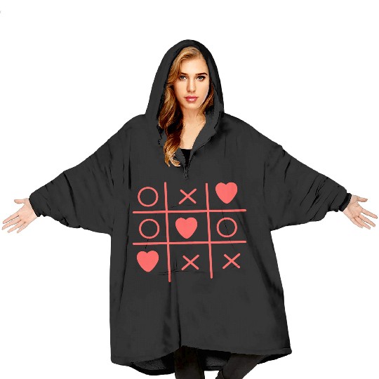Cool Valentine s Day Criss Cross Heart Blanket Hoodies