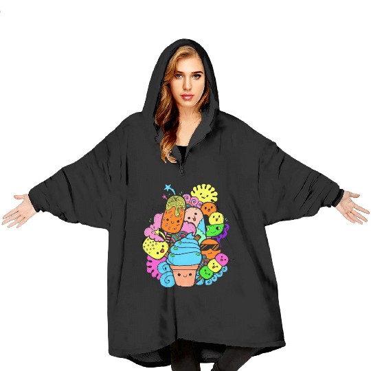 Multi Colorful Sweet Gang Blanket Hoodies