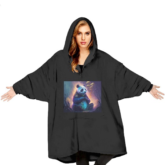 Panda Bear Friend Ailuropoda Melanoleuca Lover Blanket Hoodies