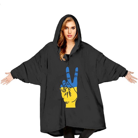 Peace for Ukraine Blanket Hoodies