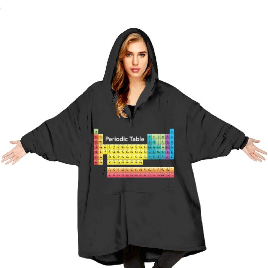 Color Periodic Table Of Elements Blanket Hoodies