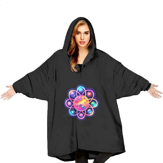 Atom Physics Nerd Atomic Model Blanket Hoodies