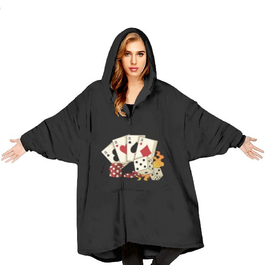 Poker Ace Texas Hold'em Blanket Hoodies
