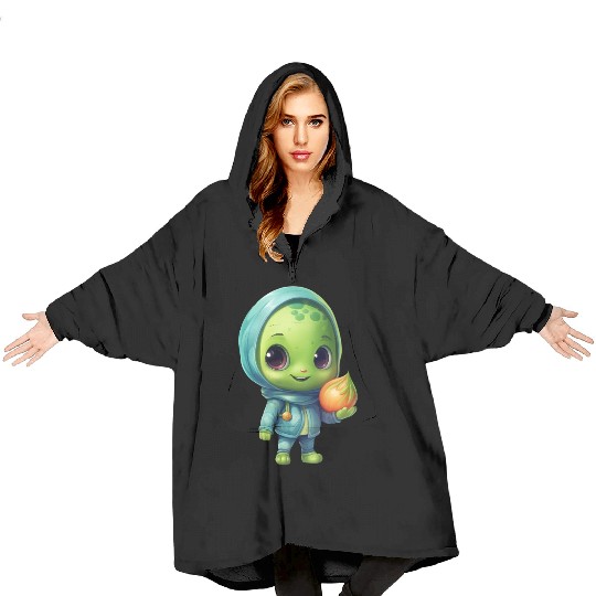 Sweet Alien Onion: Veggie Enchantment Blanket Hoodies