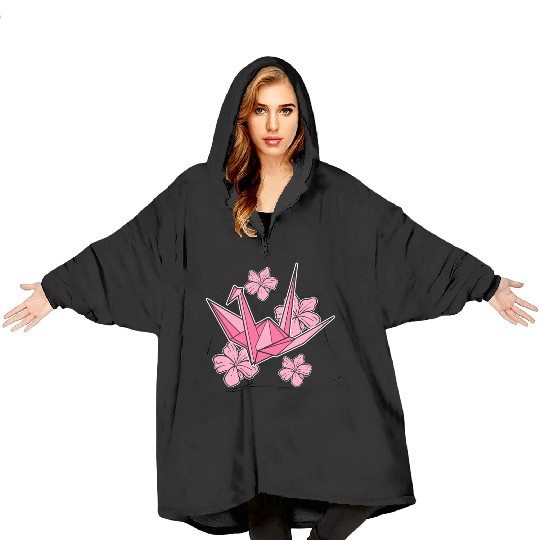 Sakura Origami Artisan Blanket Hoodies