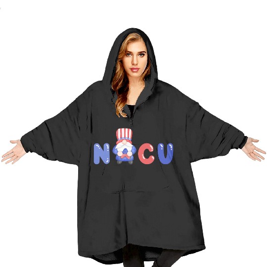 Cute NICU 4th of July Independence Day Design Blanket Hoodies