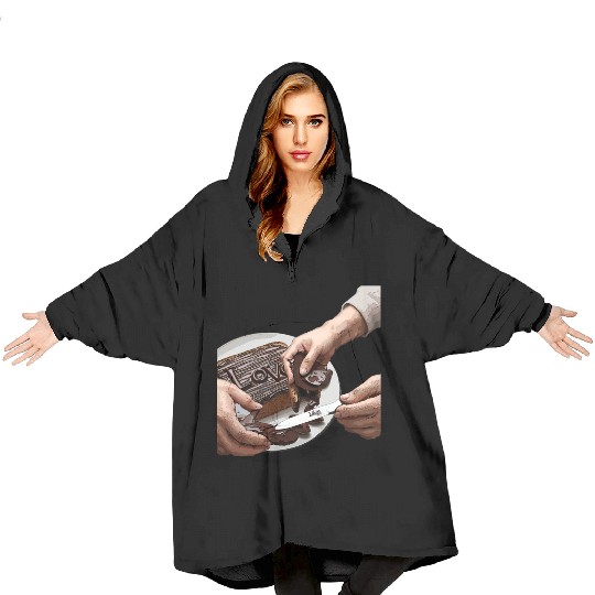 spread love design Blanket Hoodies