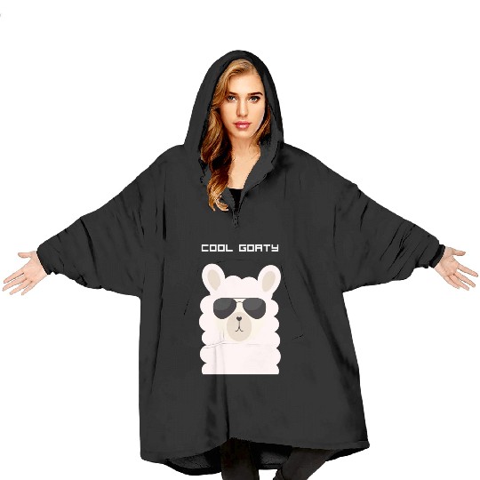Cool Goaty Unisex Jersey Short Sleeve Blanket Hoodies