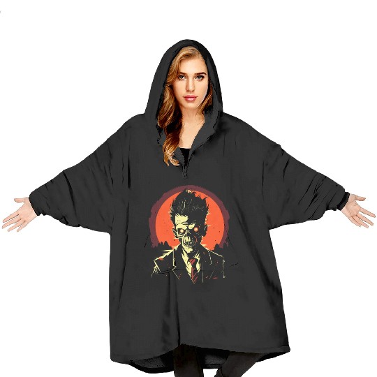Zombie Apocalypse Ready for Halloween Grim Reaper Blanket Hoodies