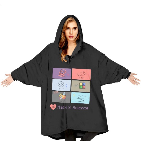 I love math and science Blanket Hoodies