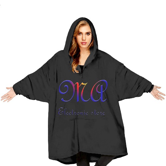 ma store design for logo Blanket Hoodies
