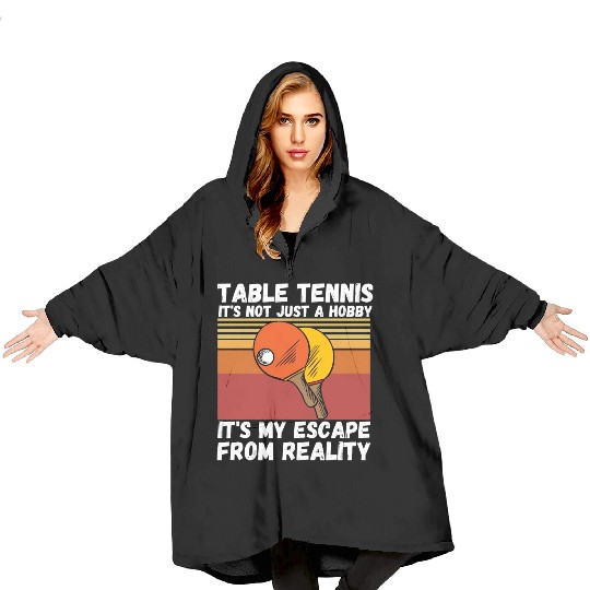 Table Tennis Ping Pong Player Lover Blanket Hoodies