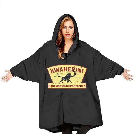 Kwaherini Harambe Wildlife Reserve Blanket Hoodies