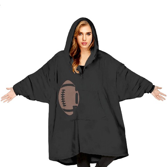 I m Told I Love Football Blanket Hoodies