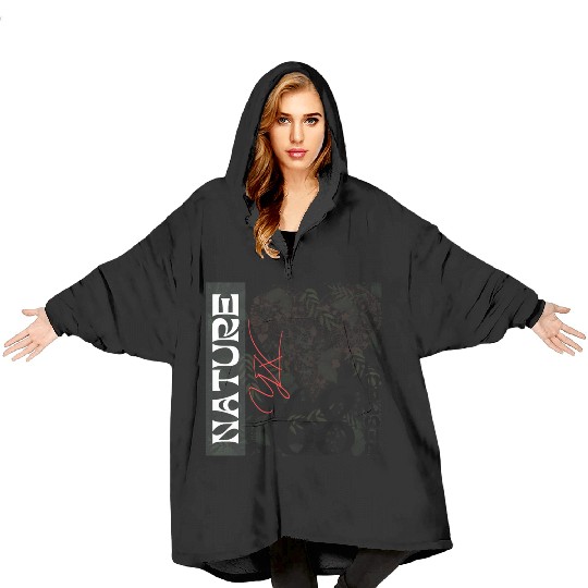 Heart, respect nature Blanket Hoodies