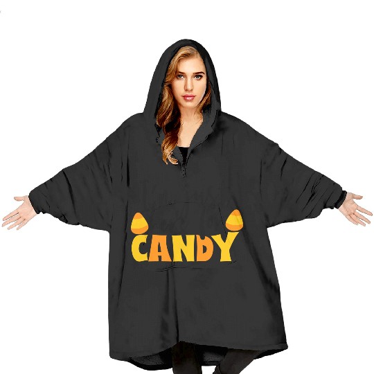 I m Just Here For Candy Blanket Hoodies