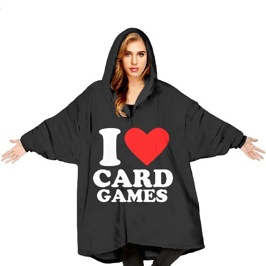 Geek Nerdy Gamer I Love Card Games Blanket Hoodies