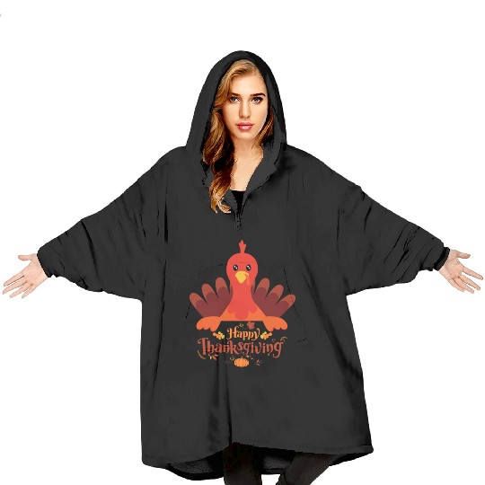 happy Thanksgiving Blanket Hoodies