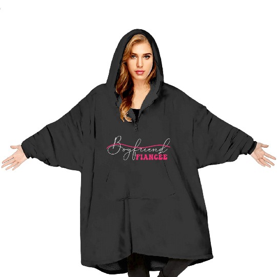 Couple Engagement Engaged Men Funny Fiancee Blanket Hoodies
