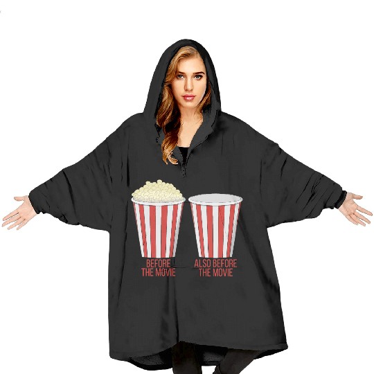 Popcorn at the cinema Blanket Hoodies