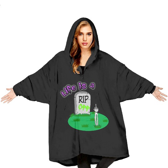Rip Off Creepy Spooky Dark Joke Cartoon Mood Blanket Hoodies