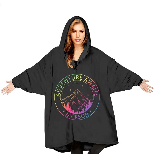 Jackson Jackson Hole Valley Wyoming Usa Adventure Blanket Hoodies