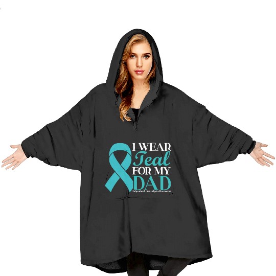 I Wear Teal For My Dad Trigeminal Neuralgia Blanket Hoodies