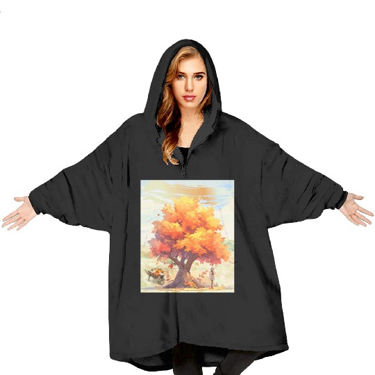 "Autumn Feels - Nature's Embrace" Blanket Hoodies