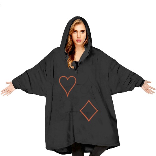 Playing Card Poker Blanket Hoodies