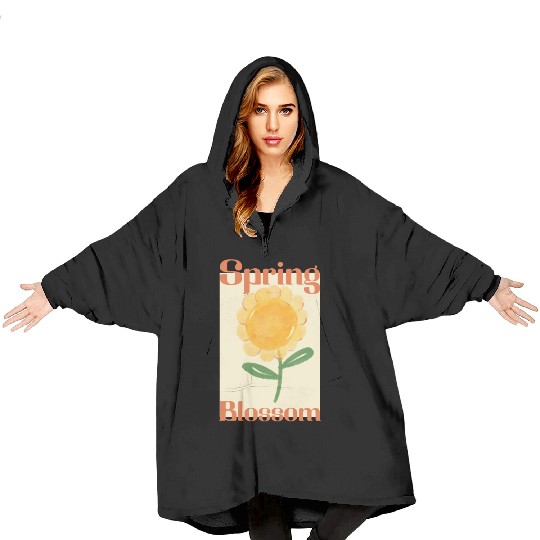 Sunflower Spring Blossom Blanket Hoodies
