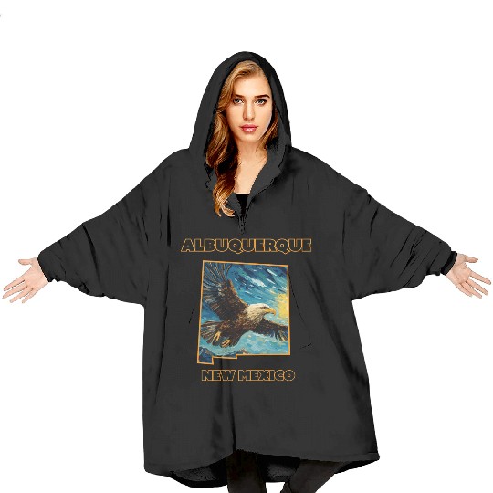 New Mexico - Eagle Blanket Hoodies