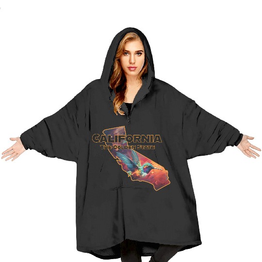 California Wildlife - hummingbird Blanket Hoodies