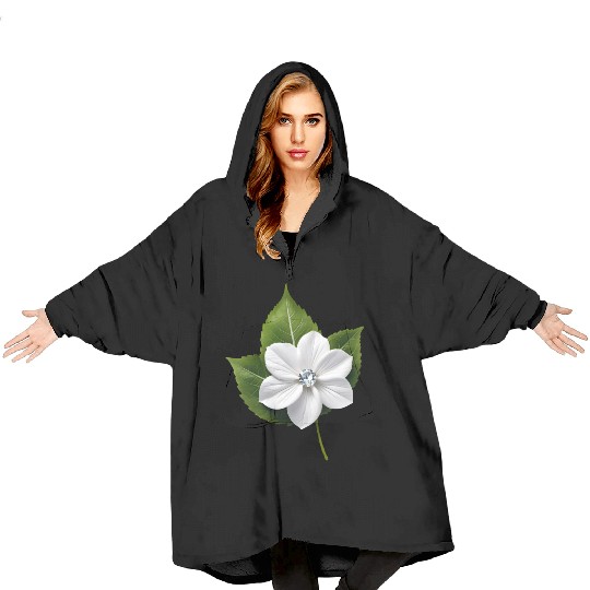 Jewel-Adorned Blossom Blanket Hoodies