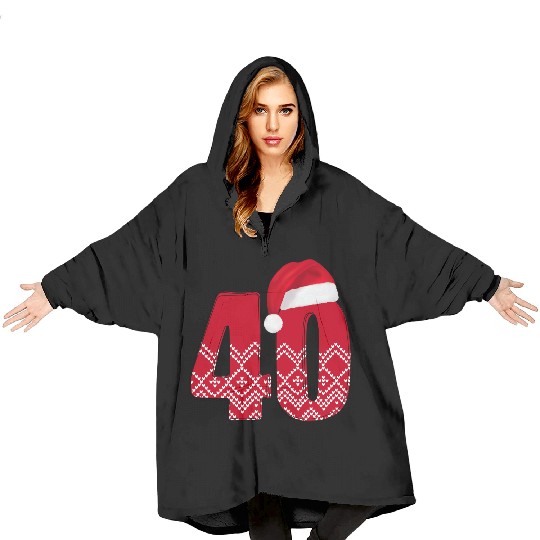 40th Happy Birthday Wedding Anniversary - Forty Blanket Hoodies