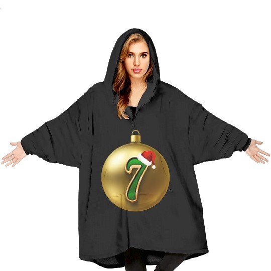 Lucky Seven Number - 7th Christmas Birthday Blanket Hoodies