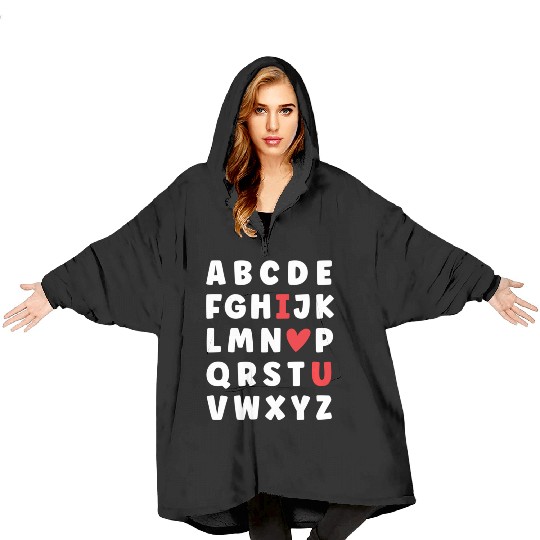 I Love You English Teacher Valentines Day Heart Blanket Hoodies