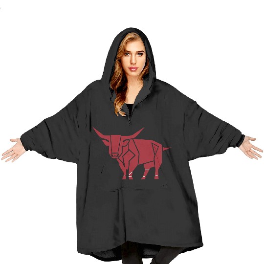 Courageous Bull Heart Blanket Hoodies